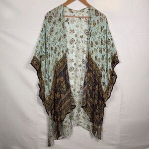 SoftSurroundings Women Kimono Topper OS Fairy Embroider Boho Sequin Gypsy Whimsy